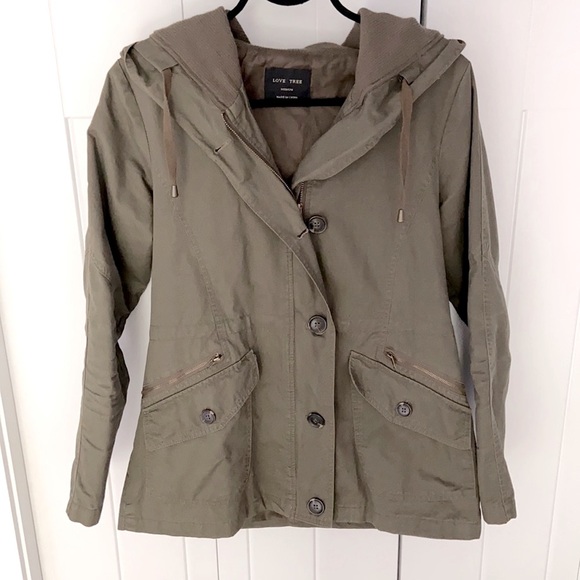 Love Tree Jackets & Blazers - LOVE TREE Khaki Green Jacket